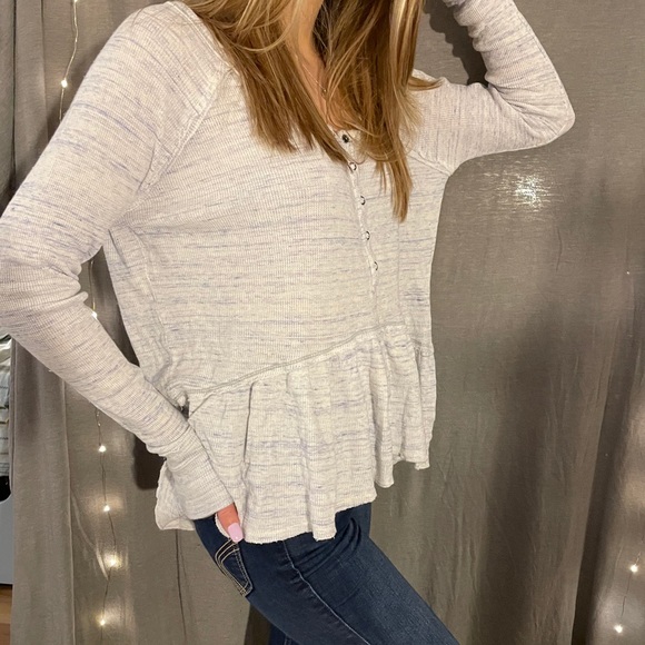 Free People Peplum Thermal - Picture 2 of 6